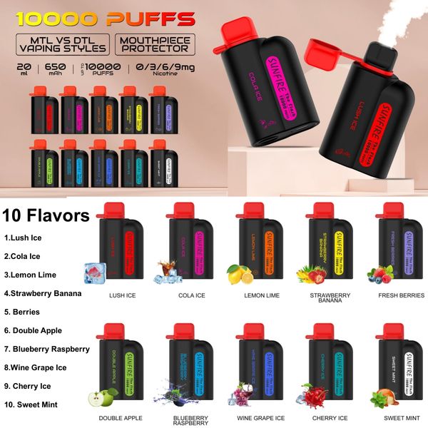 Puff 10000 Hookah Shisha vape Puffs Dtl 10k Bang enorme vapor descartável e Cigarro Caixa Vape Bar E Cig Vaper vapes descartável Puff 10k 9k 9000 7000 7k