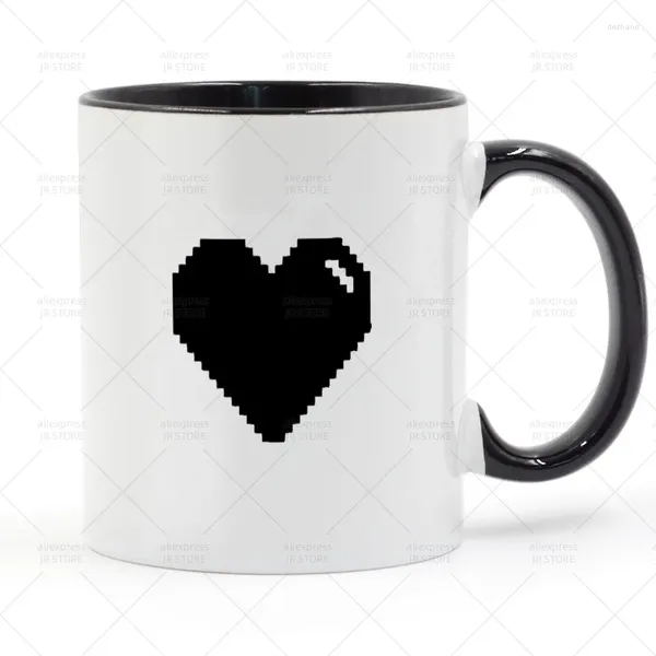 Кружки Pixel Heart Game Кружка Керамическая чашка Подарки 11 унций