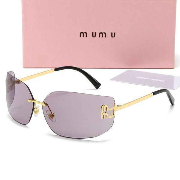 Occhiali da sole designer per donne oversize di lussuosi occhiali da sole da sole designer Miui Lunette de soleil mui mui occhiali da sole opzionale Sonnenbrillen Gafas de Sol con scatola