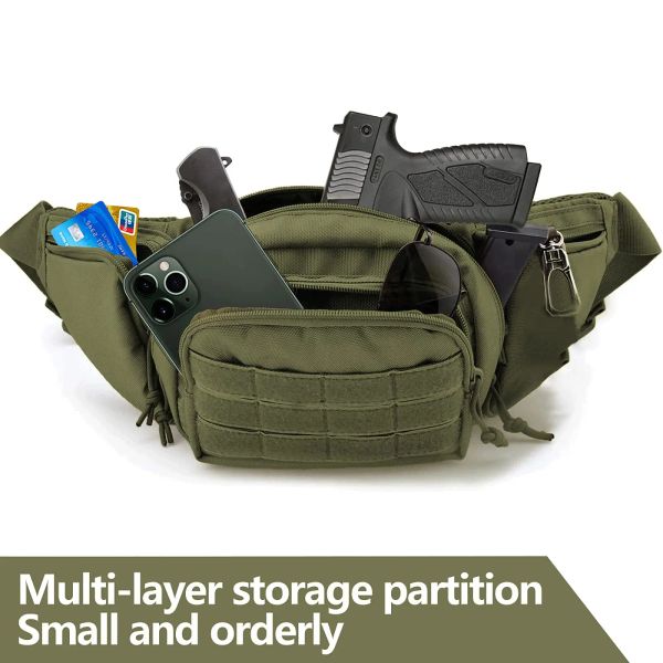 Çantalar Taktik Gizli Taşıma Tabanca Tabancası Çanta Military Fanny Pack Kalça Bumbag Kılıfı Bel Bel Silah Çantası Glock 1911 M9 Tabancalar