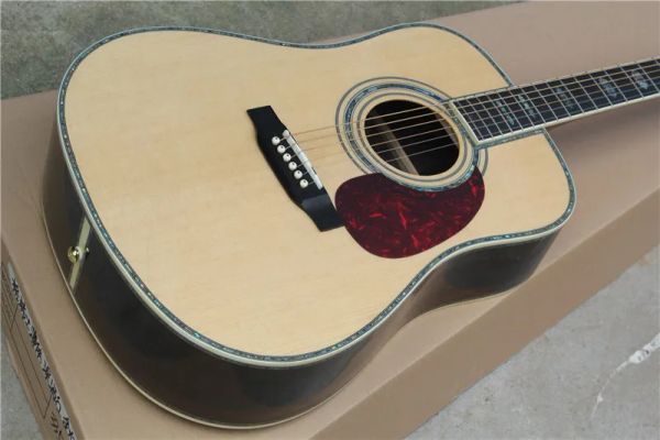 Guitarra chinesa fábrica personalizada nova sólida spruce top guitarra acústica d tipo 45 modelo 41 