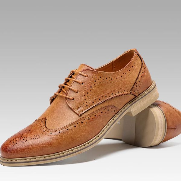 Ayakkabı Marka Brock Erkek Ayakkabı Sonbahar Yeni İngiliz Yakışıklı Modeli Ayakkabı Rahat İş Resmi İş Resmi Deri Ayakkabı Erkek Düğün Saç Stilist Ayakkabı