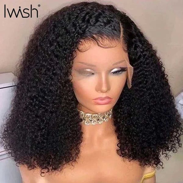 Perucas sintéticas Perucas sintéticas Perucas de cabelo humano Perucas frontais de renda Afro Kinky Curly 13x4 Lace Front Peruca de cabelo humano pré-selecionado com cabelo de bebê cabelo humano brasileiro 240327