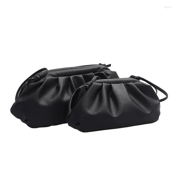 Сумки TotesOU, модный элегантный клатч, вечерняя вечеринка, женская кожаная сумка с большой подушкой и рюшами, корейская сумка, белый, черный бренд