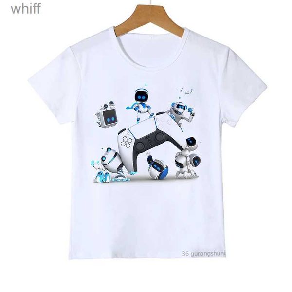 Camisetas Engraçadas Meninos Camisetas Astros Playroom Cartoon Print Camiseta Infantil Verão Casual Meninos Roupas Criança Camiseta Manga Curta TopsC24319