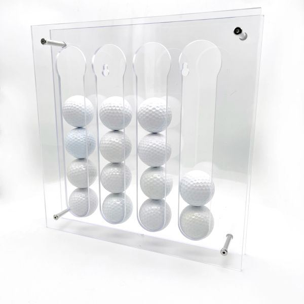 Auxílios caixa de exibição de bola de golfe material pmma display de bola de golfe mostrando suporte caso oragnizer bola de golfe (capacidade de 20 bolas)