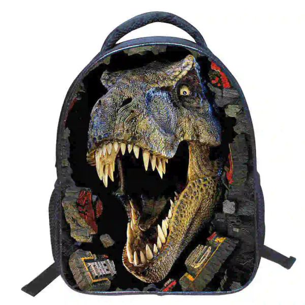 Bags Dinosaur 3D Impressa Backpack Cartoon Crianças Trex School Bags Baby Mulheres Menino Acessório Crianças meninas meninas Crianças Mochila