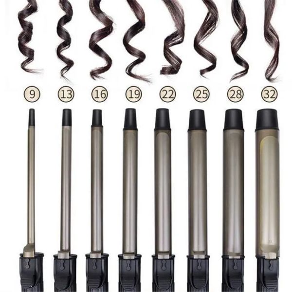 Ferros 9mm 25mm 32mm Profissional Cerâmica Modelador de Cabelo LED Display Digital de Temperatura Curling Iron Roller Curls Wand Waver Hair Tool 2 #