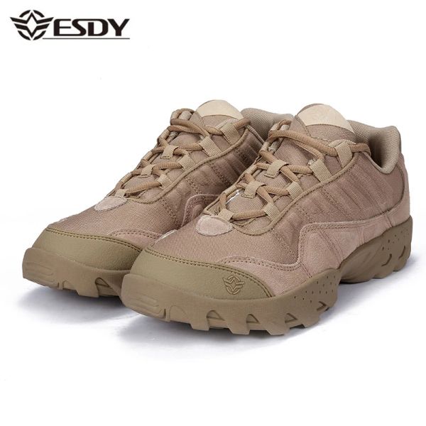 Botas de caminhada ao ar livre Sapatos de caminhada masculino Spring Breathable Lace Up Salbing Trekking Sport Sneakers Tactical Military Walking Camping Shoe Mens