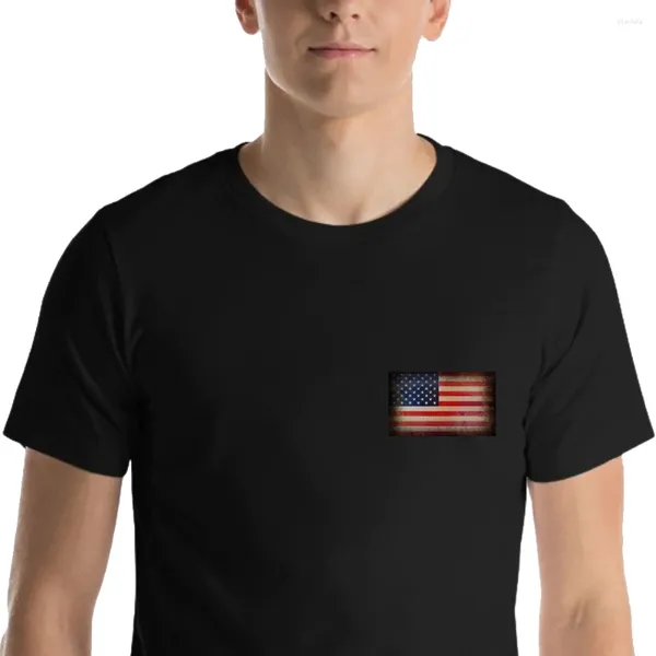 Erkek Tişörtleri HX Moda Tişörtleri Amerika Bayrak Çıkartma Baskı Tees Pamuk Yetişkin Gençler Kısa Kollu Erkek Kadın Giyim S-7XL