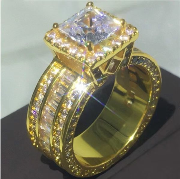 Designer-Ring voller Diamanten, großer blanker Stein, hochwertiger Verlobungsring mit Zirkon, rotierendes, verdrehtes Muster, voller Diamanten, klassischer Sechs-Klauen-Ring