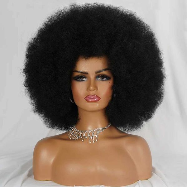 Synthetische Perücken, Cosplay-Perücken, hohe Puff-Afro-Perücke mit Pony, kurze BoB-Perücken, schwarzes Ombre-Kunsthaar für Frauen, Party, Tanz, weiblich, Kinly Culr-Perücken 240328 240327