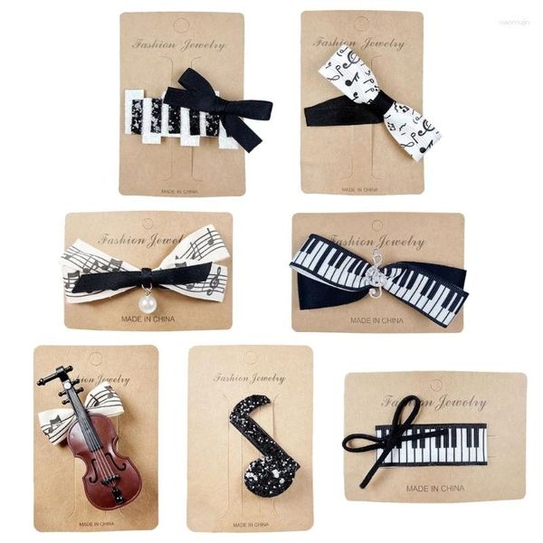 Acessórios de cabelo Grampos de cabelo Grampos de violino nota musical clipe para meninas crianças crianças headwear barrettes