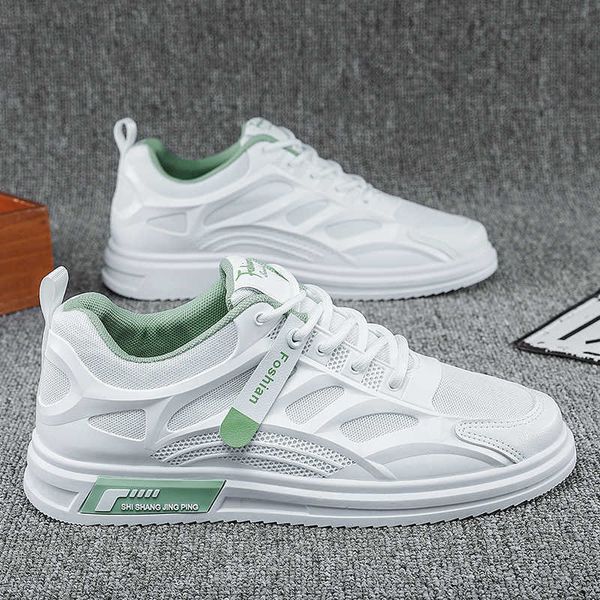 HBP Non-Brand atacado novos sapatos masculinos verão malha respirável esportes sapatos casuais moda coreana sapato branco