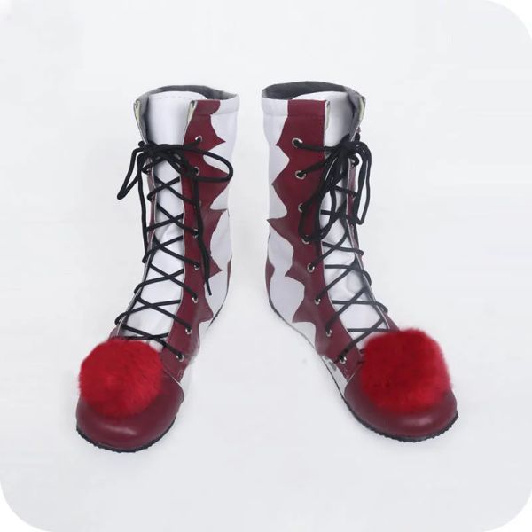 Stivali scarpe da clown da donna stivali caviglia oggetti costume oggetti di costume da cosplay per adulti accessori stivali scarpe per ragazze stivali da donna per ragazzi di Halloween