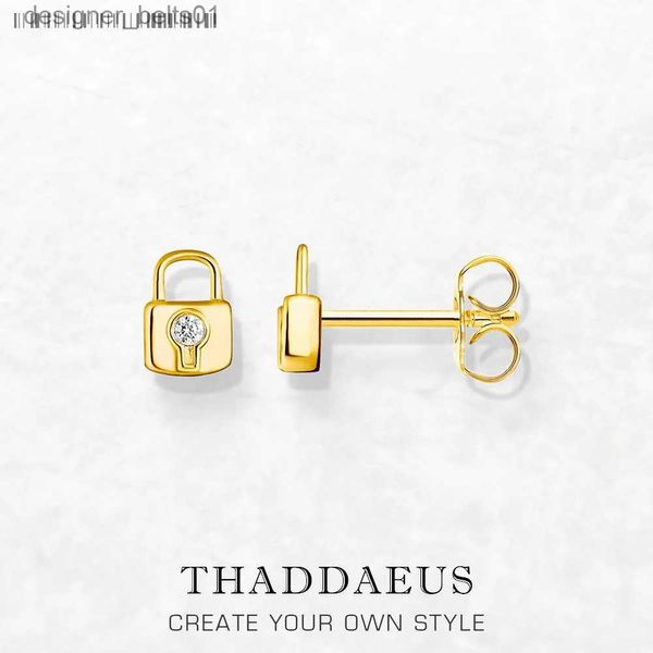 Stud Ear Stud Lockeurope Style Fine Jewerly Kadınlar için El işi Tren Hediye 925