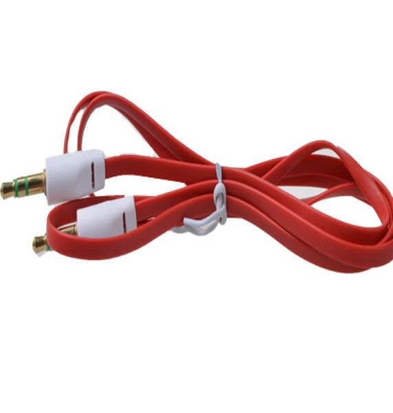 35-mm-Audiokabel, Auto-Aux-Kabel, flache Nudel, 1 m, 3 Fuß, Stecker auf Stecker, für Mobiltelefon3301176