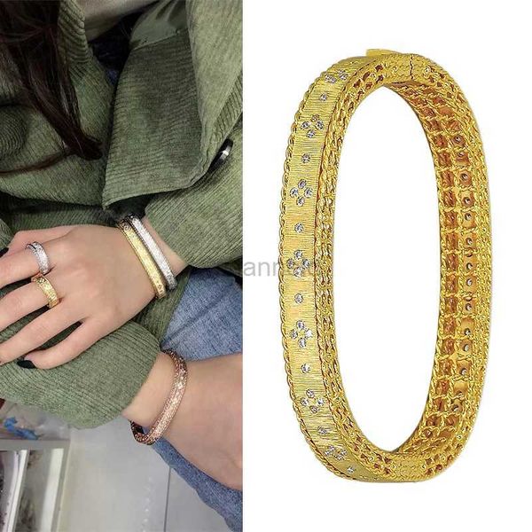 Armreif Büro/Beruf Kristallarmband Manschette für Frauen Paar Armbänder Charms in Goldfarbe Indischer Dubai-Schmuck Geschenk für Weihnachtsfrau 240319