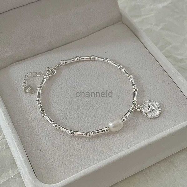 Braccialetto VENTFILLE braccialetto con nodi di bambù in argento 925 perle per donna ragazza semplice regalo di gioielli di compleanno coreano Dropshipping 240319