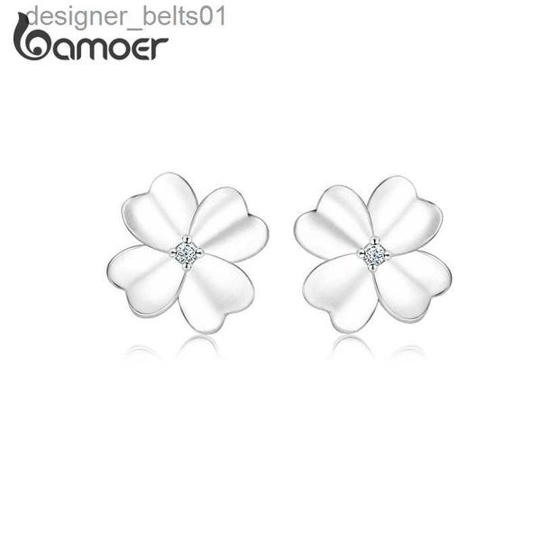 Orecchini a bottone con fiore Cr per donna Orecchini in argento sterling 925 con gioielli pregiati Regali anti-allergia per orecchini per ragazza SCE864C24319