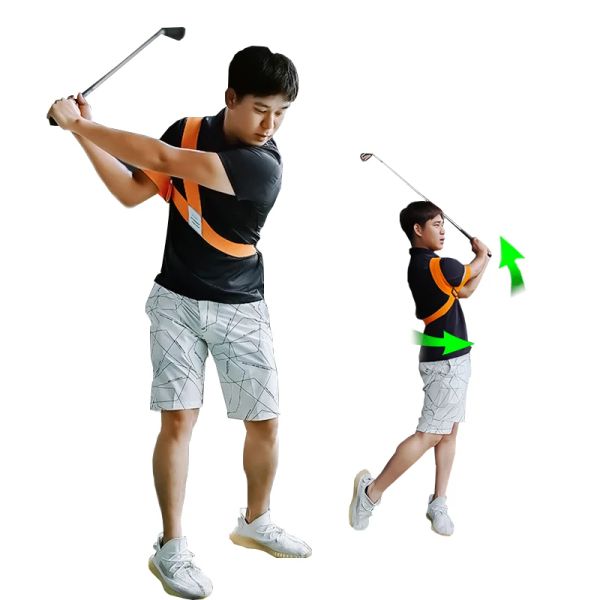 Aiuta la fascia per la correzione degli aiuti per l'allenatore dell'oscillazione del golf, cinturino regolabile per l'allenatore dell'oscillazione del golf, per adolescenti, forniture per la pratica della correzione della postura del golf