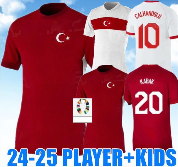 24-25 Türkiye Kulübü Tam Setler Futbol Jersey 2024 2025 Milli Takım Burak Kenan Karaman Hakan Calhanoglu Zeki Celik Sukur Ozan Kabak Yusuf Yazici Turquia Futbol Gömlek