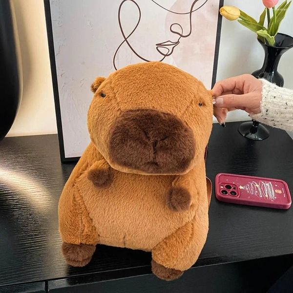 Schultaschen Capybara Plüsch Rucksack Cartoon Tiere Studenten Tasche Schulter Große Kapazität Mädchen