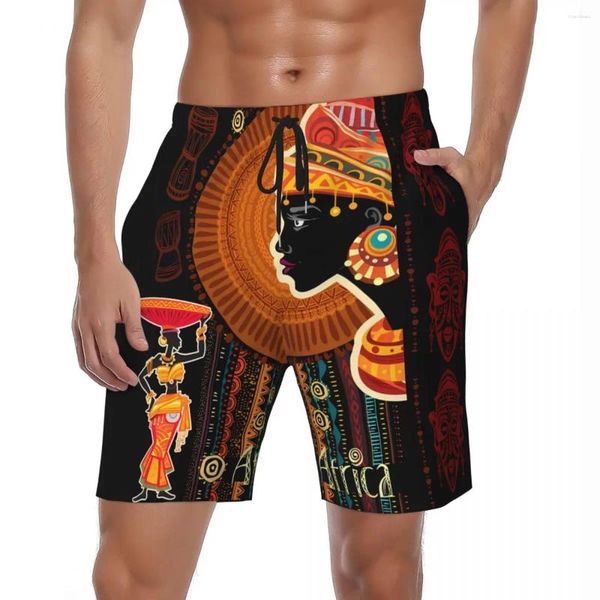 Pantaloncini da uomo Cultura africana Board Summer Cool Fashion Running Surf Beach Pantaloni corti Uomo Costume da bagno oversize casual ad asciugatura rapida