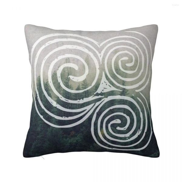 Pillow Grange Entrance Stone Triple Spiral Celtic Triskelion Symbols Throw Cusions Cover Po personalizado