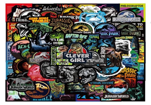 75 pçs jurassic park dinossauro animais graffiti adesivos móveis mesa de parede diy cadeira brinquedo carro computador motocicleta decalques5519349