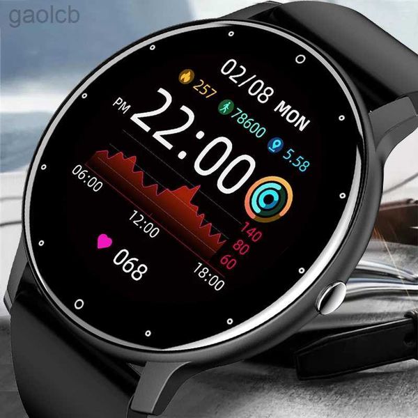 Relógios de pulso homens relógio inteligente tela de toque digital rastreador de fitness ip68 à prova d 'água esportes smartwatch para mulheres huawei telefones 24319