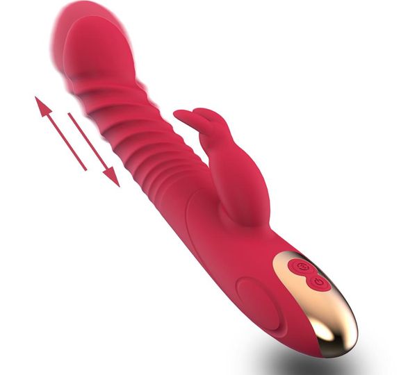 Vibratore del coniglio del punto G da 9 pollici 87 Velocità 3 Motore Doppio vibrante Grandi giocattoli per adulti del sesso Prodotti per la stimolazione del clitoride per donna signora G1568825