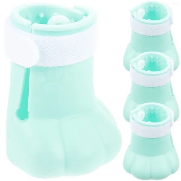 Trajes de gato 4 pcs silicone pé capa meias para gatos luvas garra cobre suprimentos adultos pequenos