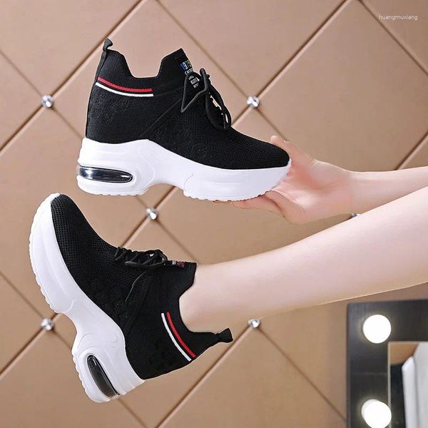 Scarpe casual Sneakers da donna Designer da donna Tennis Donna Donna Moda Scarpe da ginnastica Tacchi Estate Autunno Tessuto PU Retro Stringate