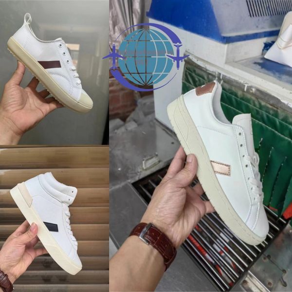 2024 Vja French Brazil Green Low-Carbon Life V Flats aus Bio-Baumwolle Plateau-Turnschuhe Damen Casual Classic White Designer Herren-Loafer