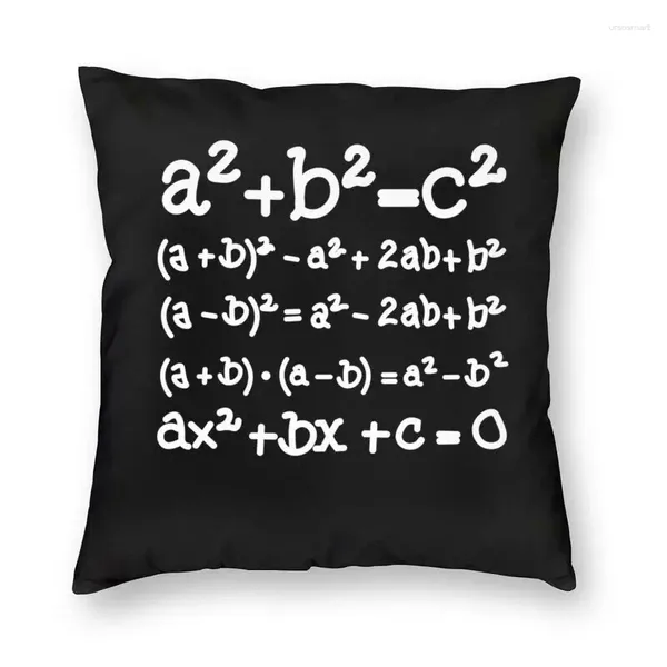 Travesseiro moda matemática fórmula lance capa decoração personalizado professor de ciências matemática 40x40cm fronha para sofá