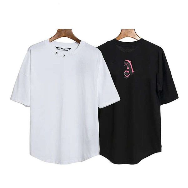 Camiseta de grife feminino t Camisetas de moda Carta de moda Impressão Graphic Tee Sports de manga curta Tops masculino Bat Loose T-shirt Size S-XL