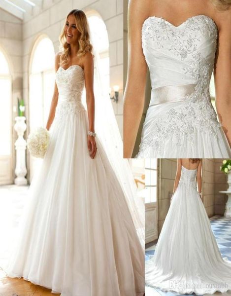 Economici 2019 Abiti da sposa semplici da spiaggia bohémien Paese maniche lunghe Lunghezza pavimento Estate Boho Hippie Western plus size Abiti da sposa3938342