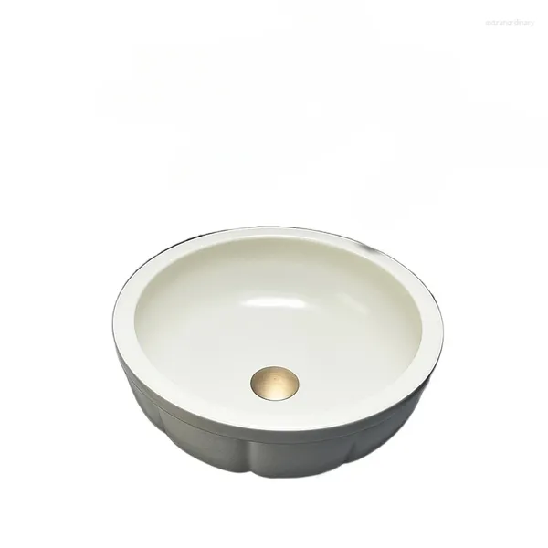 Set di accessori da bagno Lavabo da tavolo nordico Lavabo semplice in ceramica artistica Morandi Accessori creativi per il bagno di casa singoli a forma di zucca