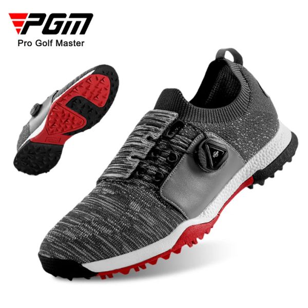 Обувь PGM обувь для гольфа мужчина -воздухопроницаемые мужчины вращающиеся шнурки