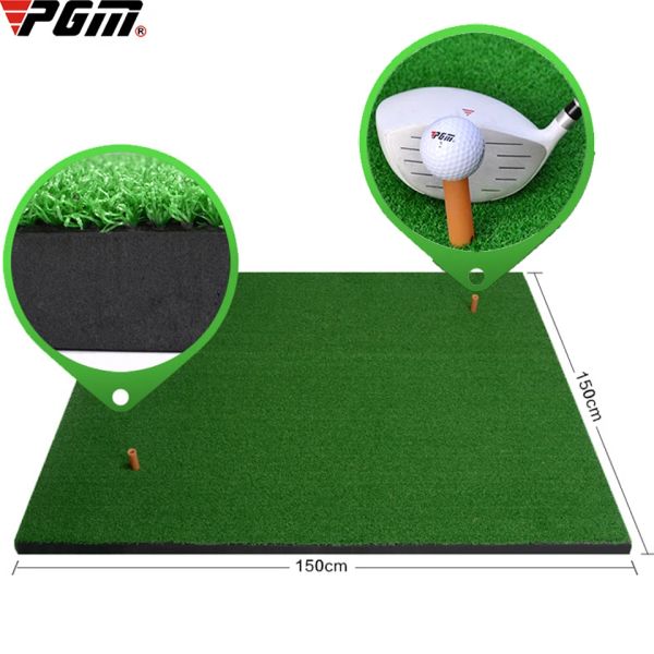 Aids PGM 1/1.25 / 1.5m Indoor Outdoor Golf Swing Trainer Artificial Putting Green Lawn Mats Driving Range Clubs Practice Almofada DJD002