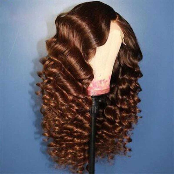 Sentetik peruklar sentetik peruklar derin dalga ipek üst je peruklar çift çizilmiş koşer peruk koşer Avrupa insan saç perukları kadınlar için 150 yoğunluklu koyu kahverengi peruk 240329
