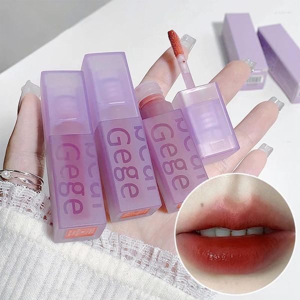 Lip Gloss Mist Velvet Glaze Mirror Double-camada hidratante Brilhão macia Anti-branqueamento à prova d'água maquiagem