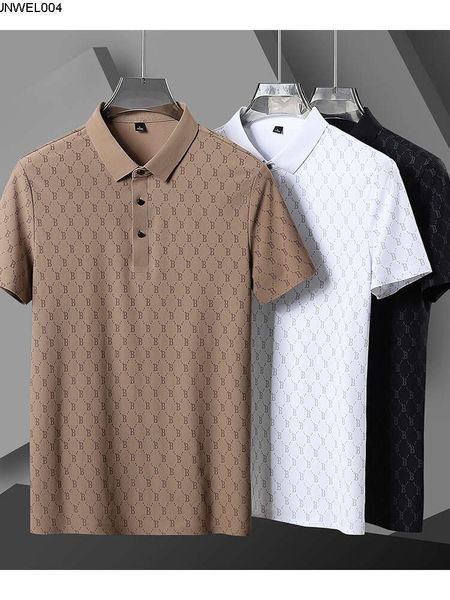 Designer maniche corte Nuova maglietta coreana estiva da papà allentata in seta di ghiaccio T-shirt da uomo manica corta trendy casual {categoria}