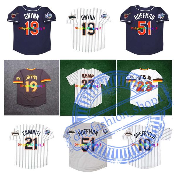 Maglia da baseball Tony Gwynn Ken Caminiti 1998 World Series Padres Trevor Hoffman Ozzie Smith Dave Winfield Gary Sheffield Fernando Tatis Jr. Steve Garvey 945