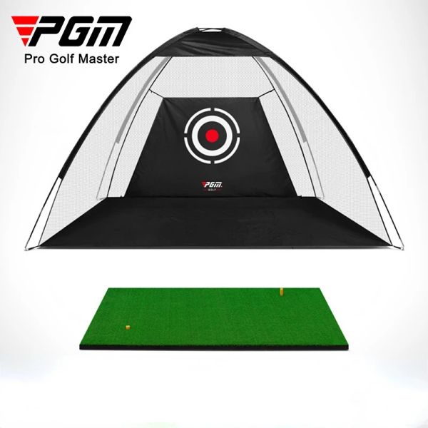 Aiuta PGM Golf Colpire Gabbia Indoor 3M Pratica di golf Tenda da rete Tenda da giardino Prateria Attrezzatura da allenamento per golf Tappetino in rete Altalena esterna LXW002