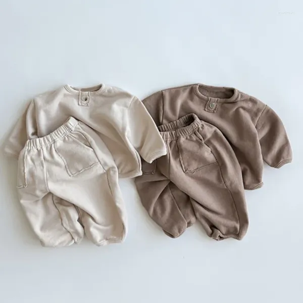 Conjuntos de roupas Conjunto infantil coreano primavera com estilo Ins e duas peças