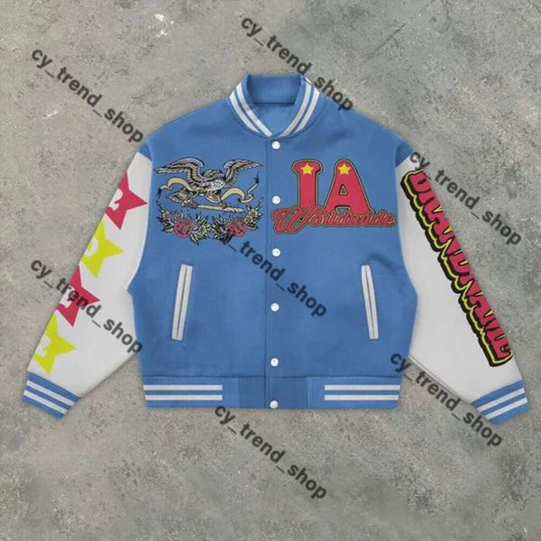 Designer Fashion Classic Varsity Jacket Giacche da uomo Casual Coppia Baseball Puffer Jacket Ricamo allentato Autunno Inverno Giacca in pelle vintage Cappotti Anime 610