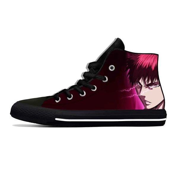 Sapatos anime desenho animado kuroko basquete kagami taiga sapatos casuais homens respiráveis ​​mulheres tênis altos sapatos de tábua de verão de alto nível