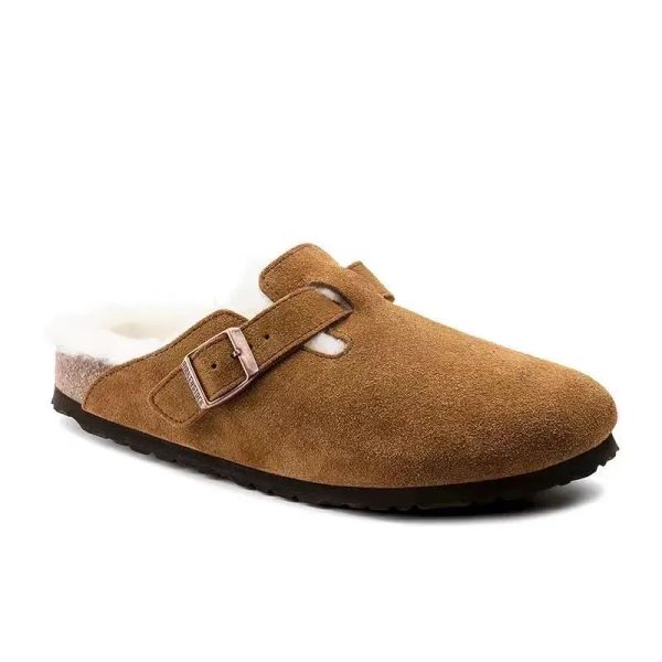 2024 Hausschuhe Designer Buke Schuhe Deutschland Boken Herbst und Winter Männer Cork Flat Slipper Wildleder Schlangen Herren Loafer Slipper Wildleder Lederschnalle Hombres Mujeres